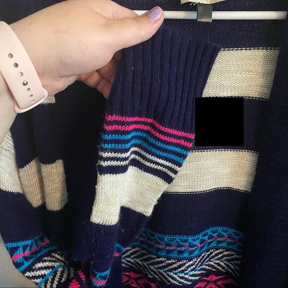 Say What Open Front Chunky Knit Cardigan Sweater Women's Approx Size Medium - Picture 3 of 6